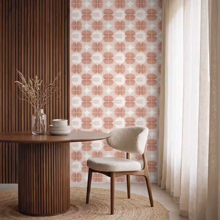 Behang - Retro - Klassiek - Roze — 4