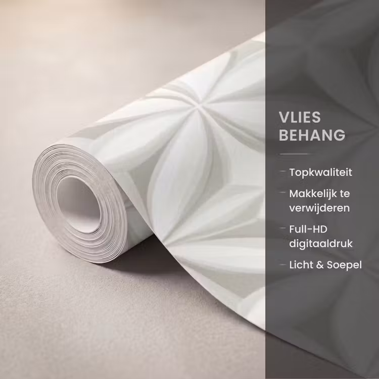 Behang - Abstract - Structuur - Grijs - Wit — 3