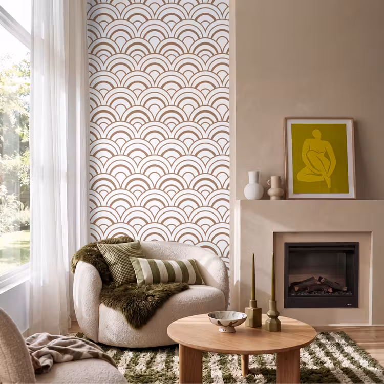 Behang - Klassiek - Motief - Terracotta — 1