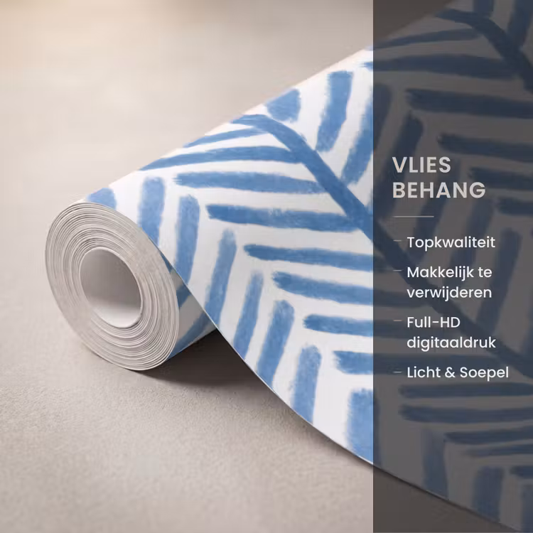 Behang - Patroon - Streep - Blauw — 3