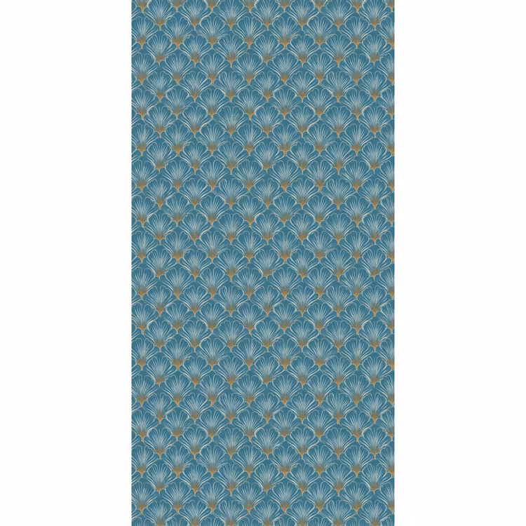 Behang - Symmetrisch - Patroon - Blauw — 2