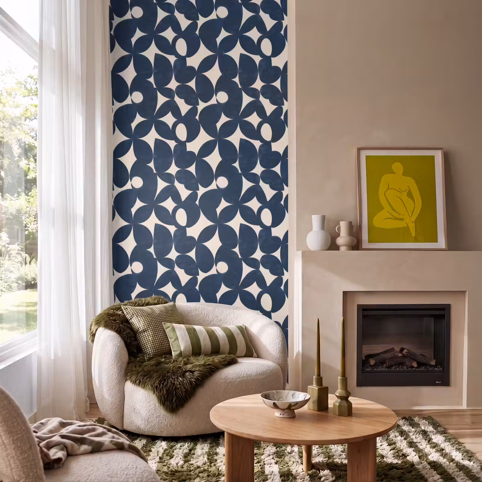 Behang - Modern - Geometrisch - Blauw — 1