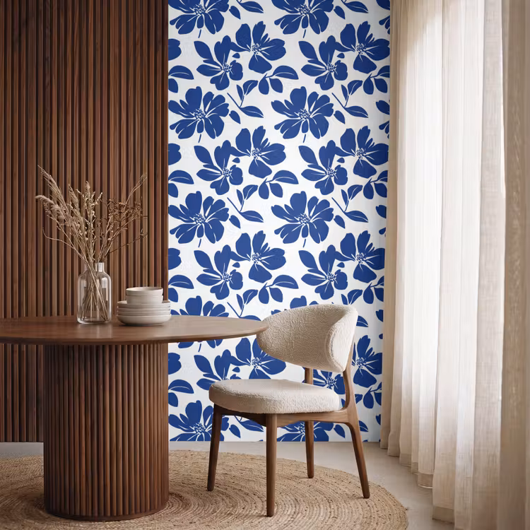 Behang - Floraal - Modern - Blauw — 4