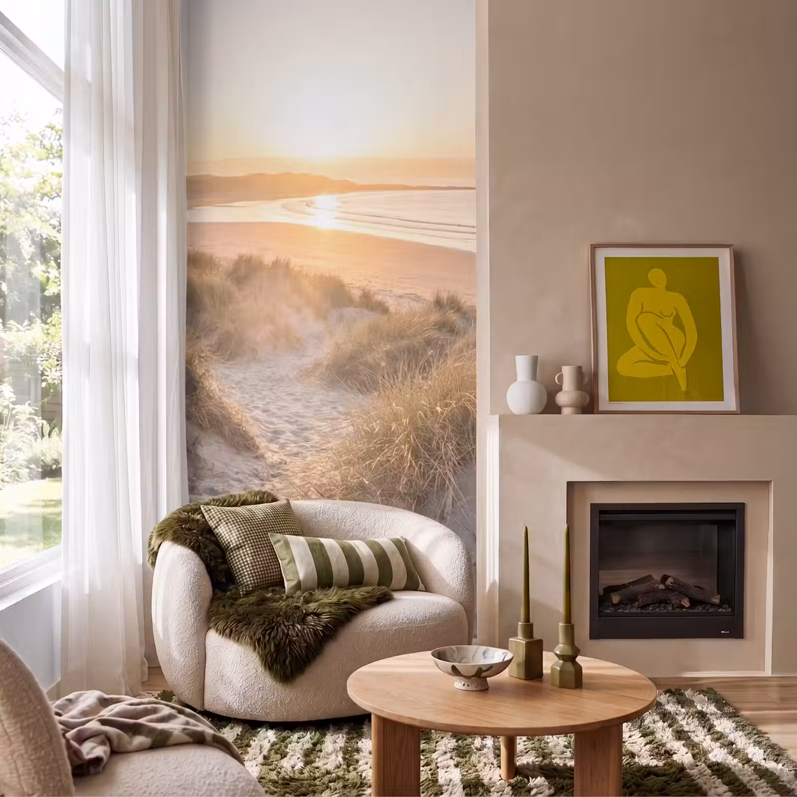 Behang - Duinen - Strand - Zee — 1