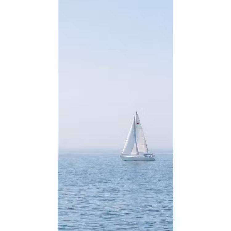 Behang - Horizon - Zeilboot - Zee — 2