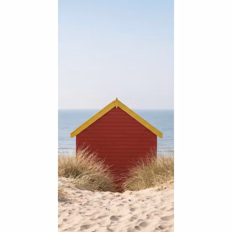Behang - Strand - Huisjes - Kleurrijk - Duinen — 2