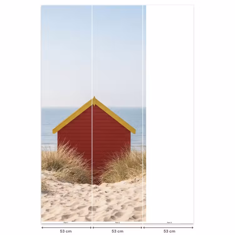 Behang - Strand - Huisjes - Kleurrijk - Duinen — 6