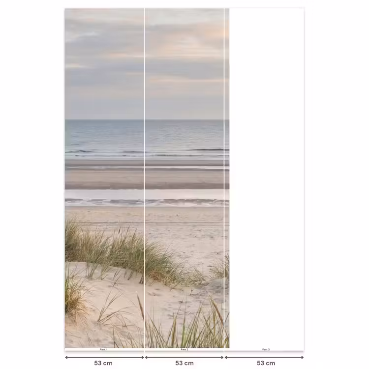 Behang - Zandstrand - Bewolkt - Duinen — 6