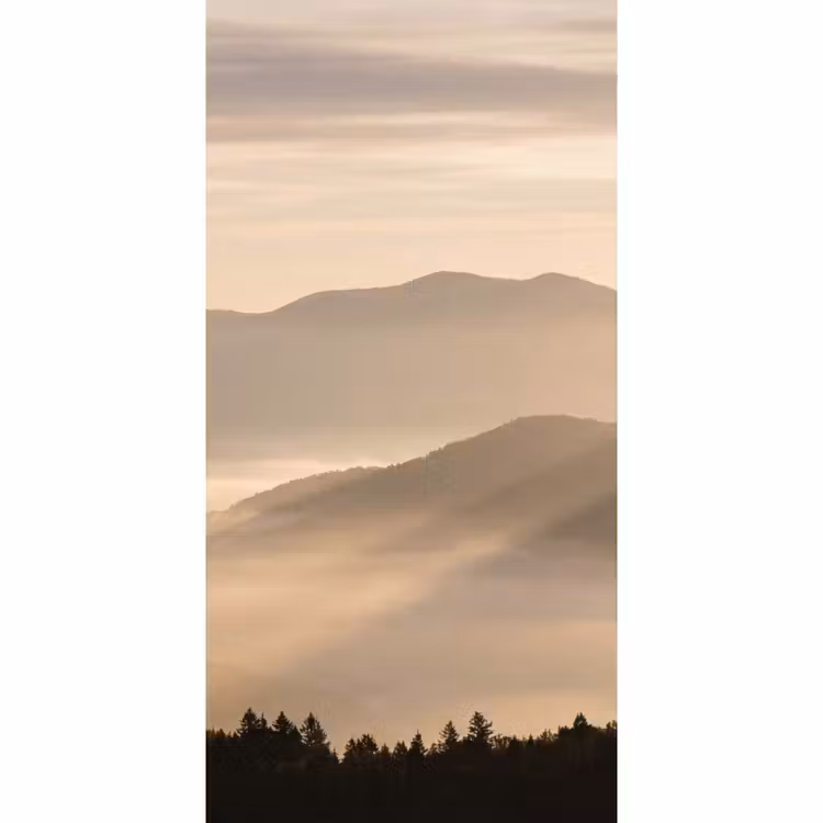 Behang - Bergen - Mist - Zonnestralen — 2