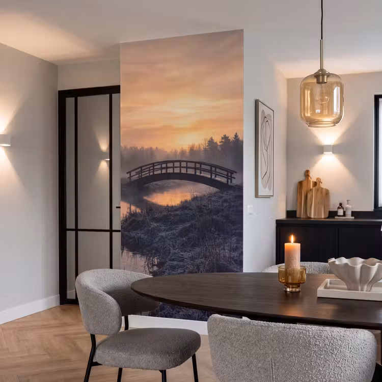 Behang - Brug - Mist - Bomen - Water — 5