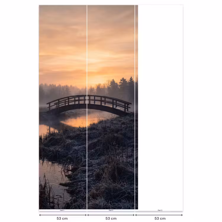 Behang - Brug - Mist - Bomen - Water — 6