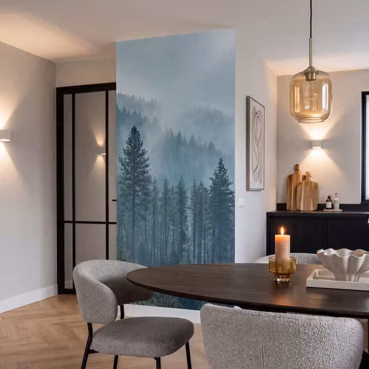 Behang - Naaldwoud - Bergen - Mist — 5