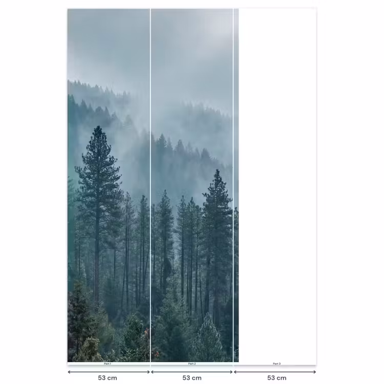 Behang - Naaldwoud - Bergen - Mist — 6