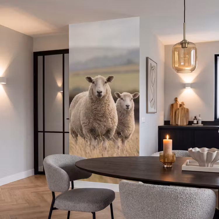 Behang - Schapen - Weidenlandschap - Heuvels — 5