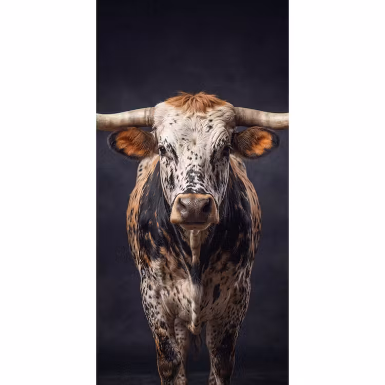 Behang - Stier - Kleurrijk - Hoorns — 2