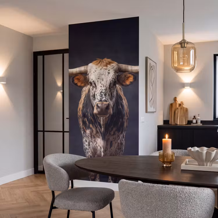 Behang - Stier - Kleurrijk - Hoorns — 5
