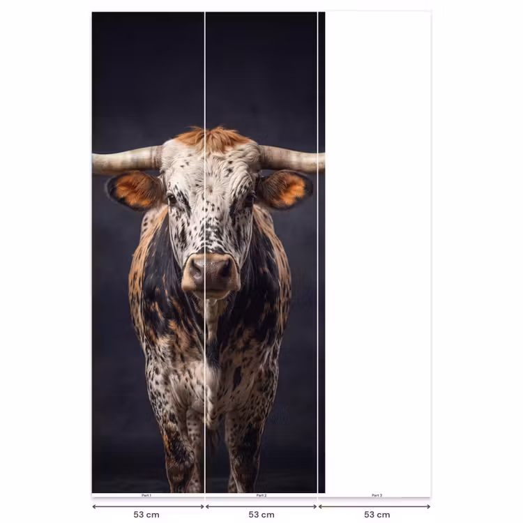 Behang - Stier - Kleurrijk - Hoorns — 6