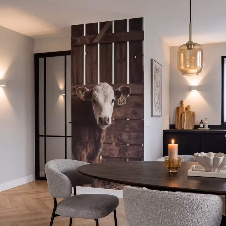 Behang - Kalf - Oormerk - Houten stal — 5