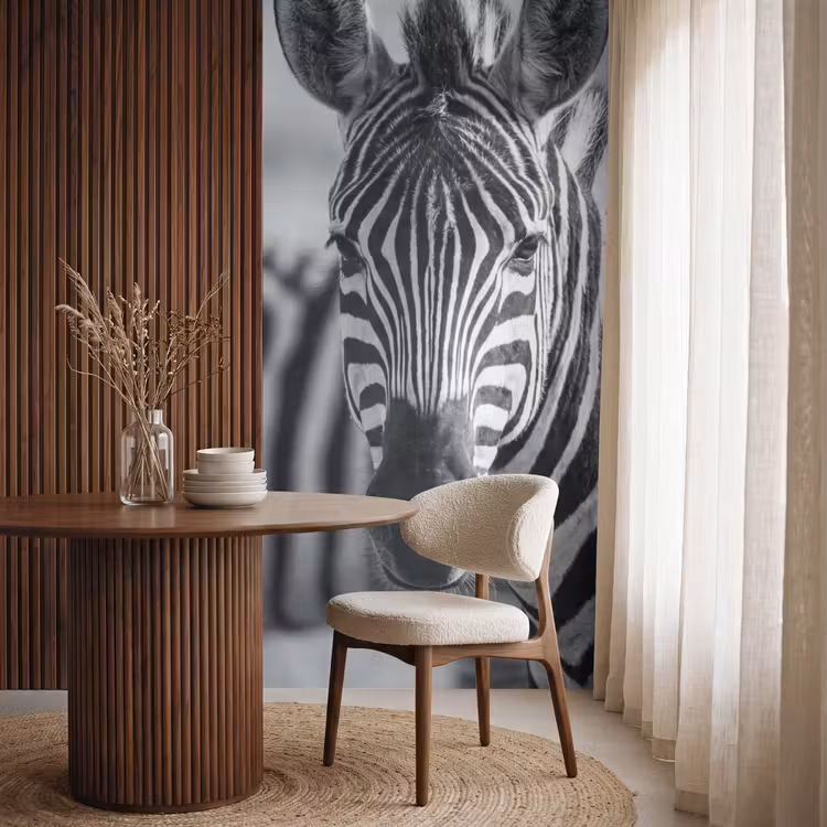 Behang - Zebra's - Zwart - Wit — 4
