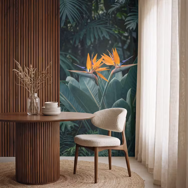 Behang - Paradijsvogel - Bloem - Exotisch — 4