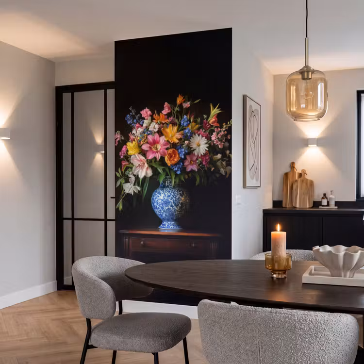 Behang - Kleur - Vaas - Bloemen - Boeket — 5