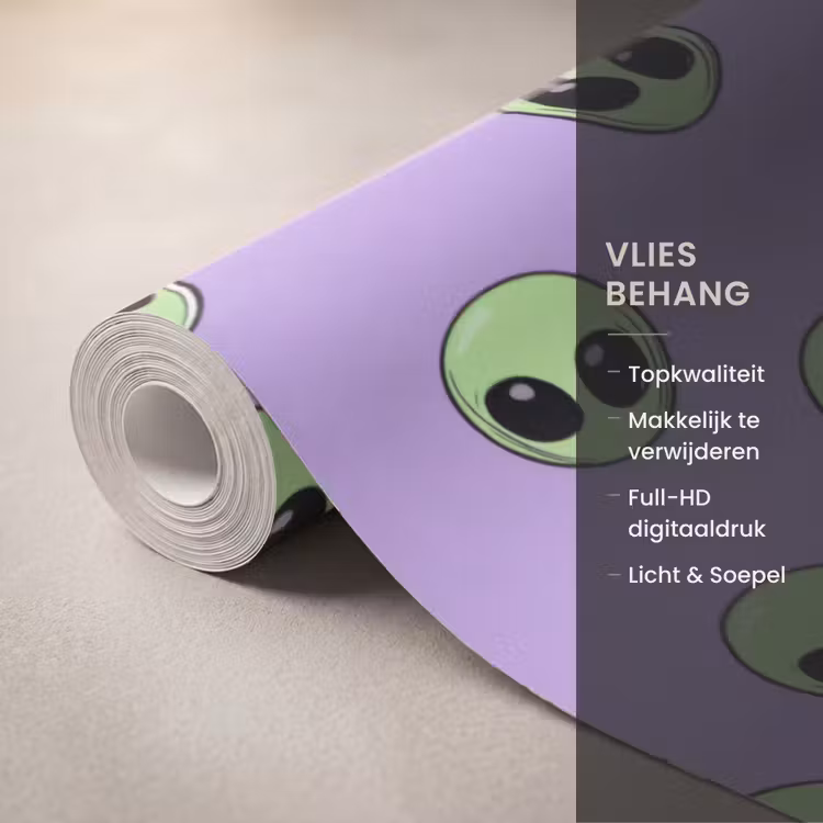 Behang - Alien - Retro - Lila — 3