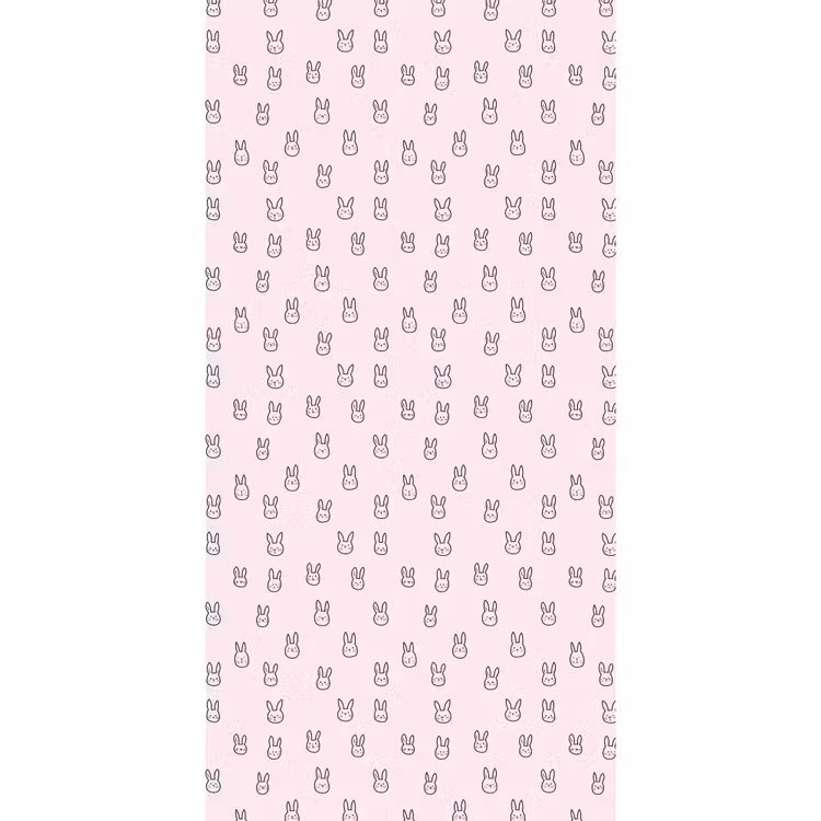 Behang - Konijnen - Minimalistisch - Roze — 2