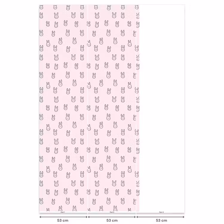 Behang - Konijnen - Minimalistisch - Roze — 6