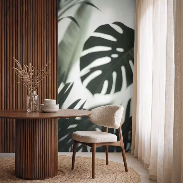 Behang - Planten - Bladeren - Natuur - Minimalistisch - Groen — 4
