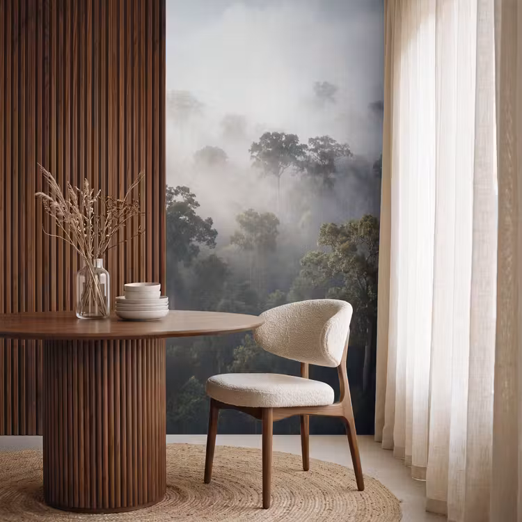 Behang - Bos - Mist - Natuur - Groen — 4
