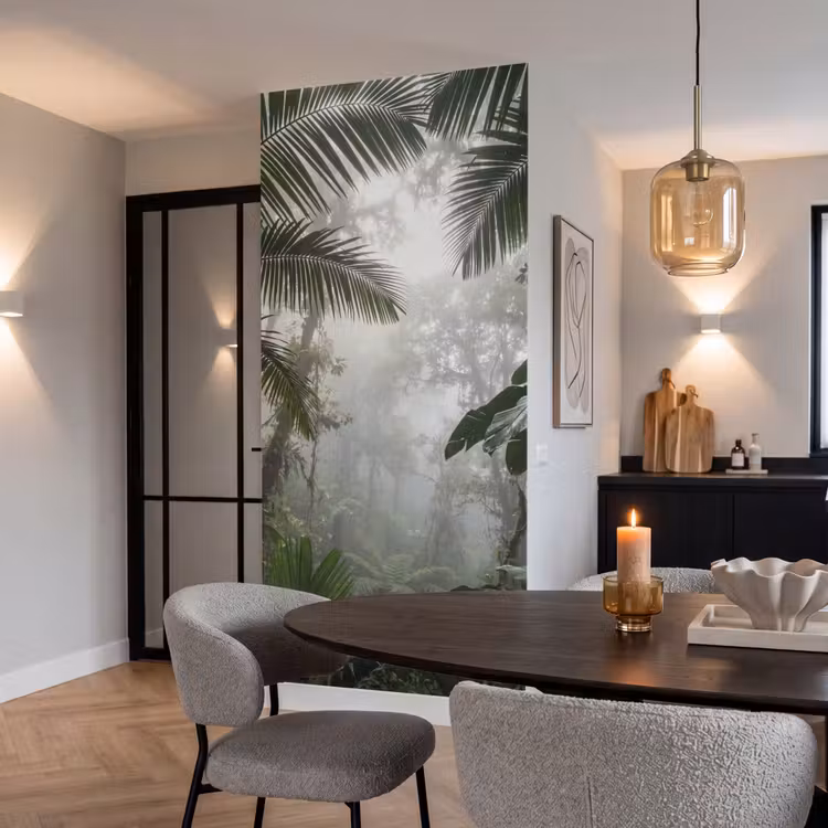 Behang - Natuur - Jungle - Mist - Groen - Bladeren — 5