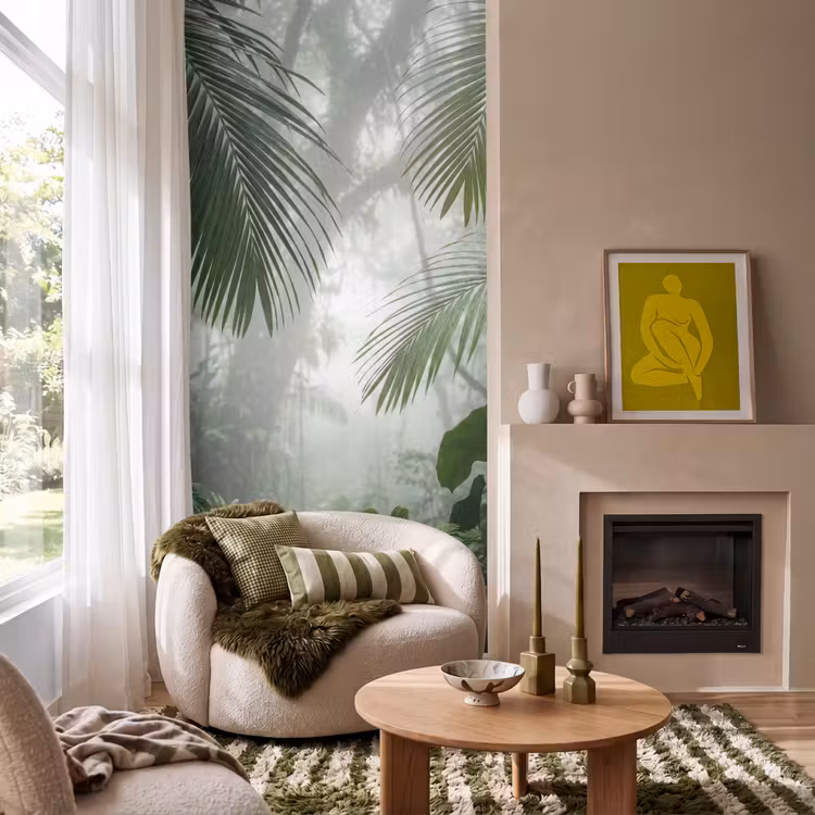 Behang - Natuur - Jungle - Mist - Tropisch - Groen — 1