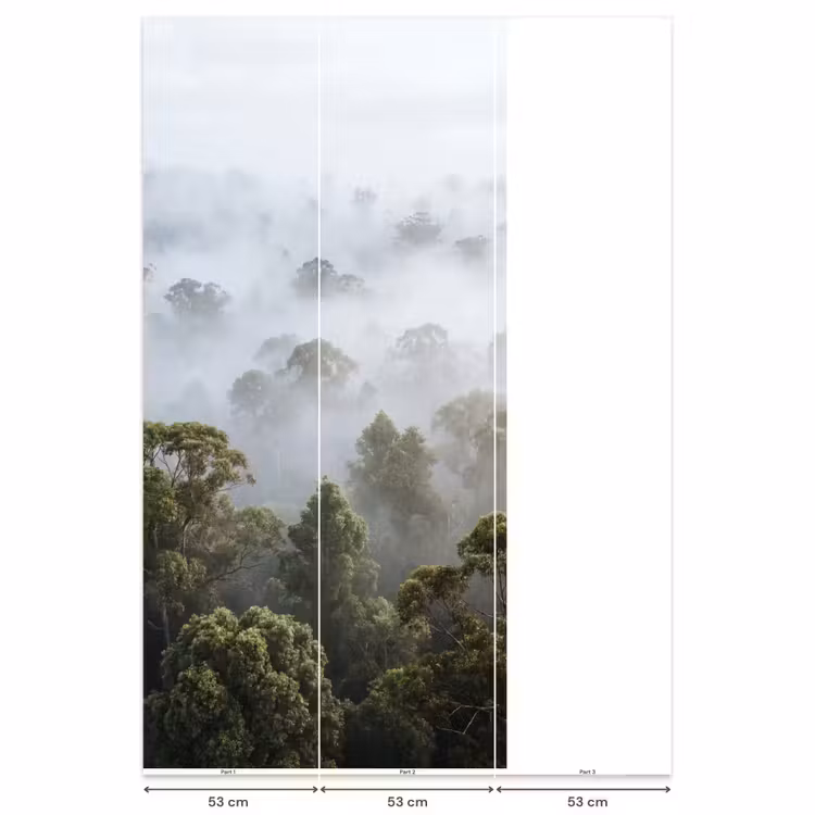 Behang - Natuur - Mist - Bos - Ochtend - Goud — 6