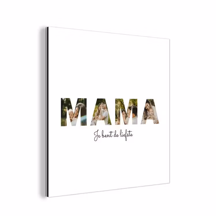 Aluminium schilderij - Mama - Lettercollage — 1