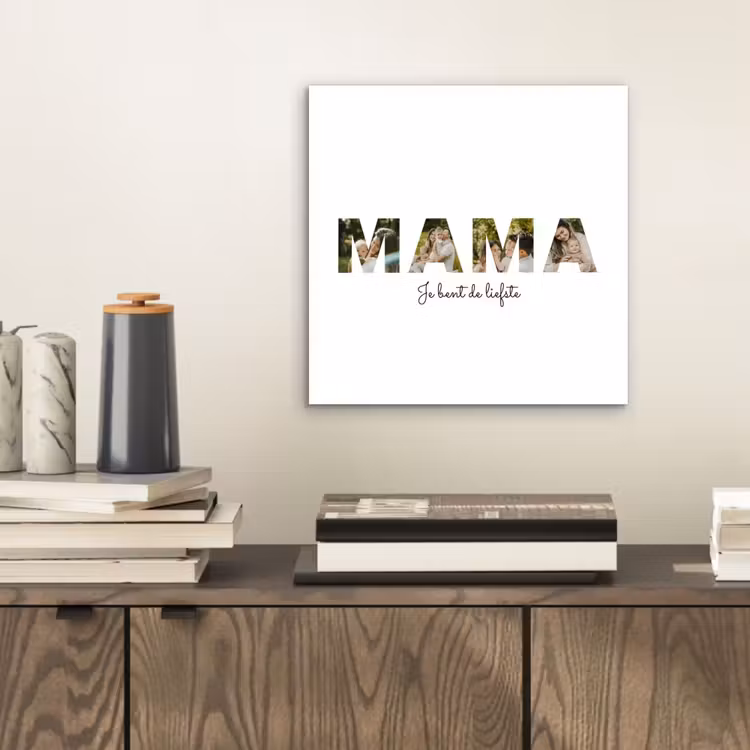 Aluminium schilderij - Mama - Lettercollage — 2
