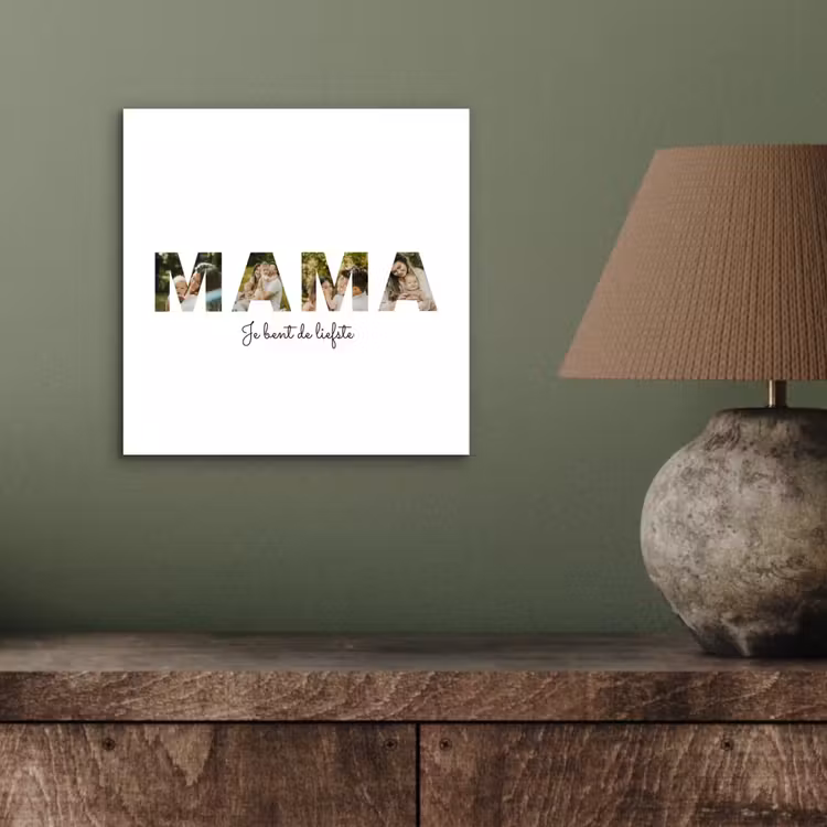 Aluminium schilderij - Mama - Lettercollage — 3