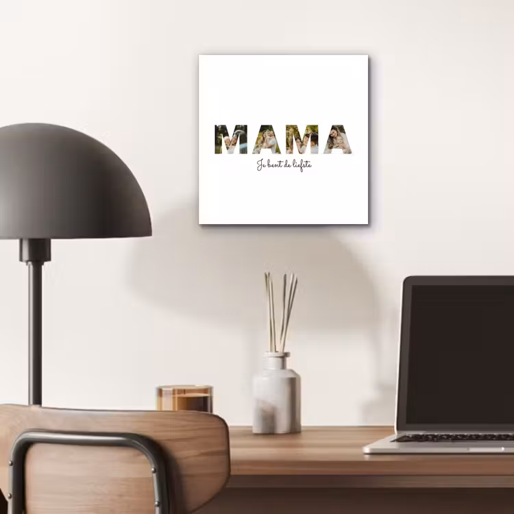 Aluminium schilderij - Mama - Lettercollage — 6