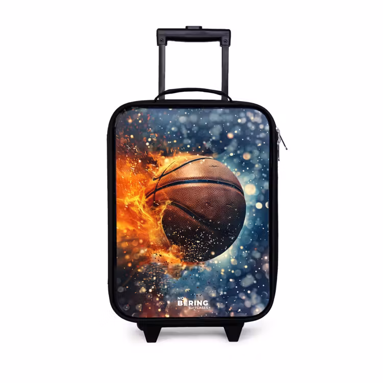 Kinderkoffer - Zwart - Bruisende basketbal — 1