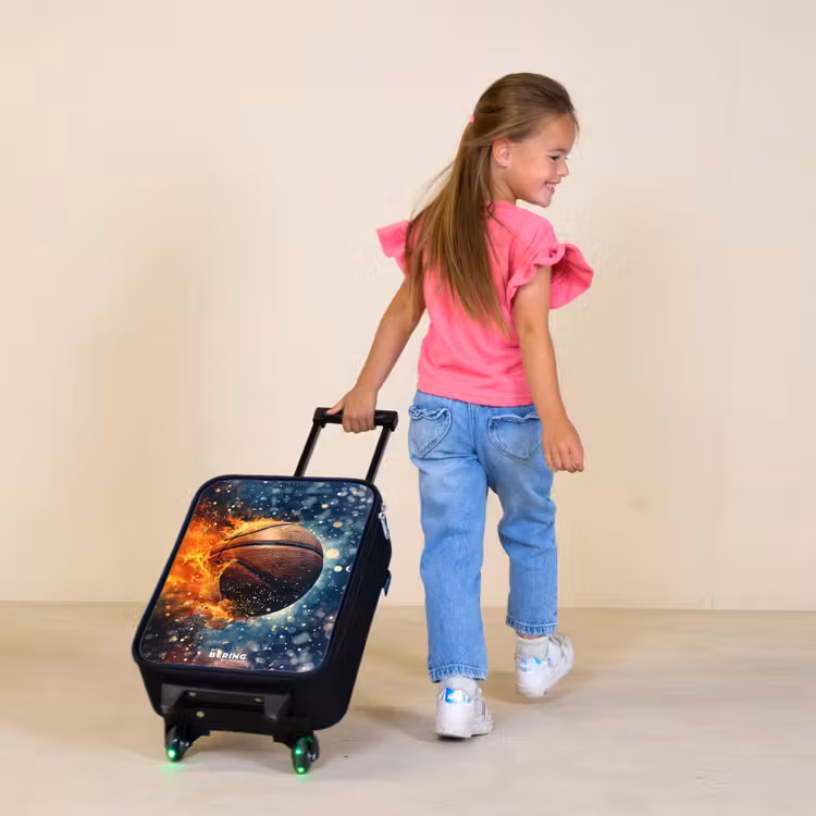 Kinderkoffer - Zwart - Bruisende basketbal — 2