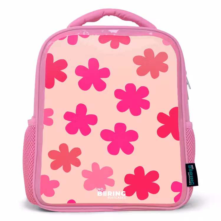Rugzak kind - roze - Roze bloemen — 1