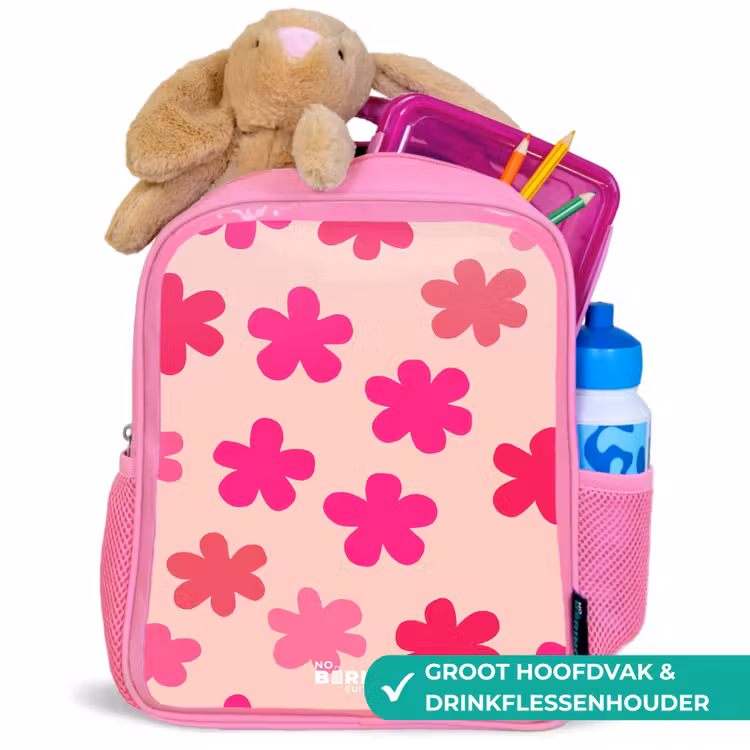 Rugzak kind - roze - Roze bloemen — 2