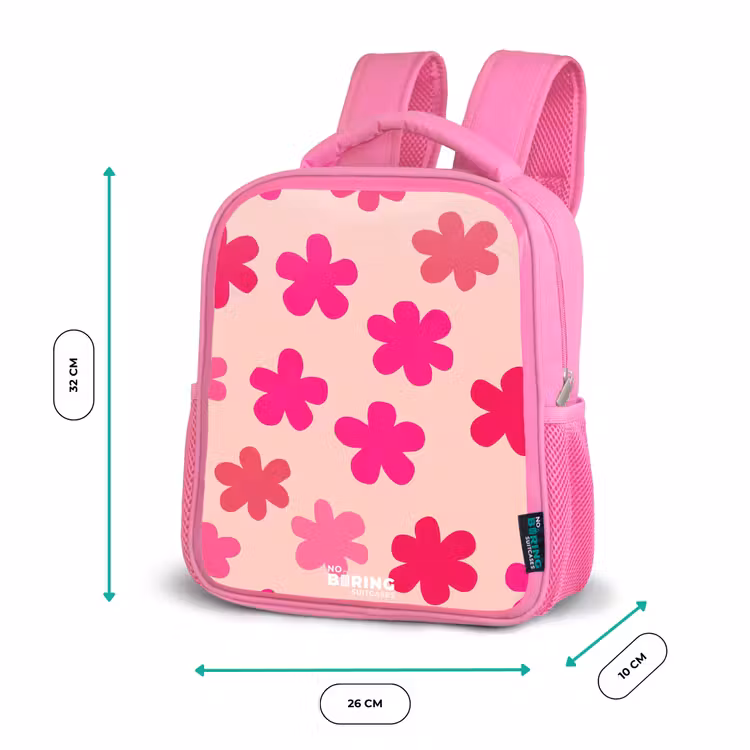 Rugzak kind - roze - Roze bloemen — 3