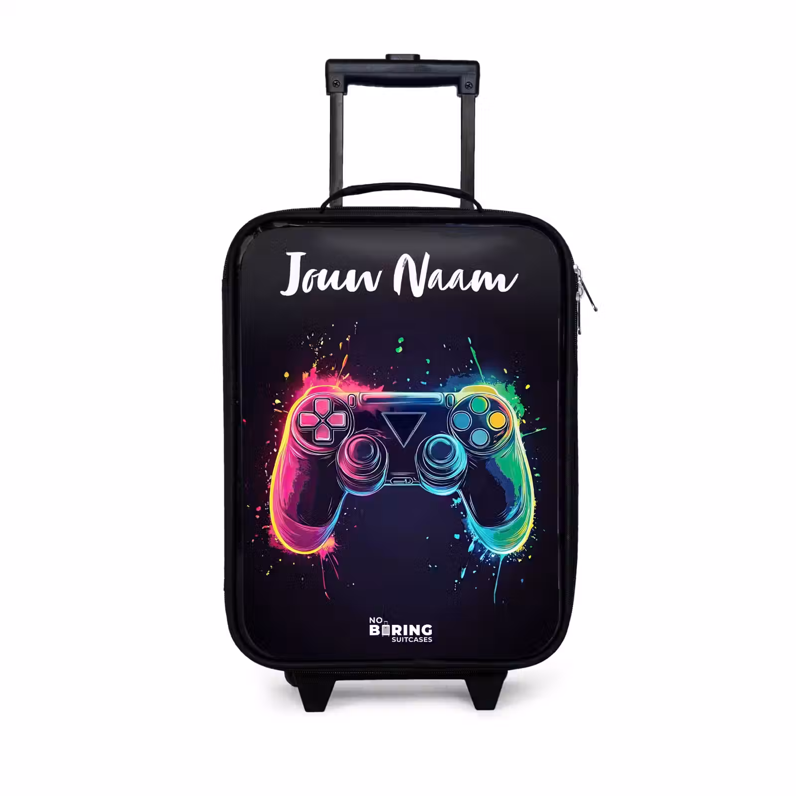 Kinderkoffer met naam - Neon - Controller - Verfspatten - Game — 1