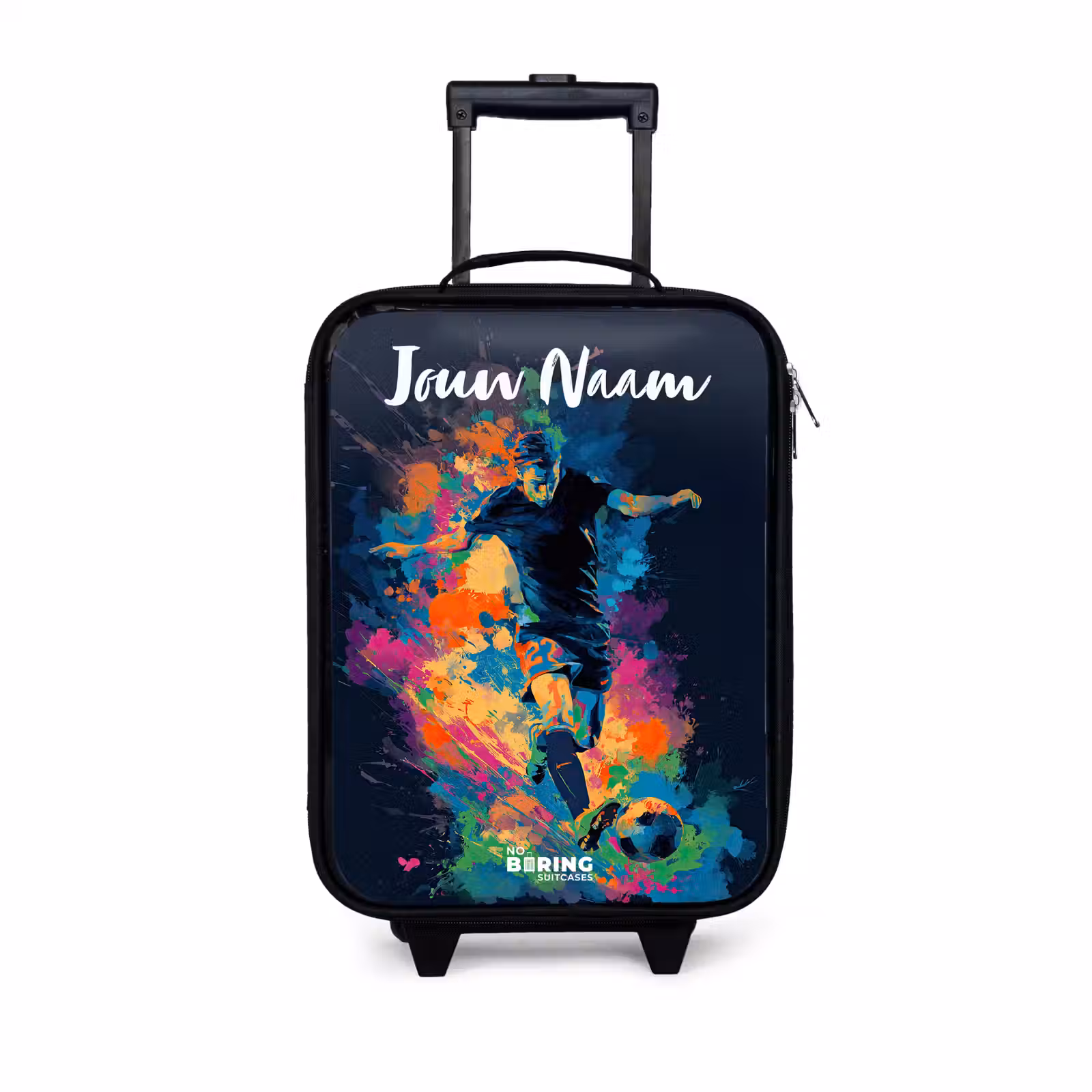 Kinderkoffer met naam - Neon - Voetballer - Kleurrijk — 1