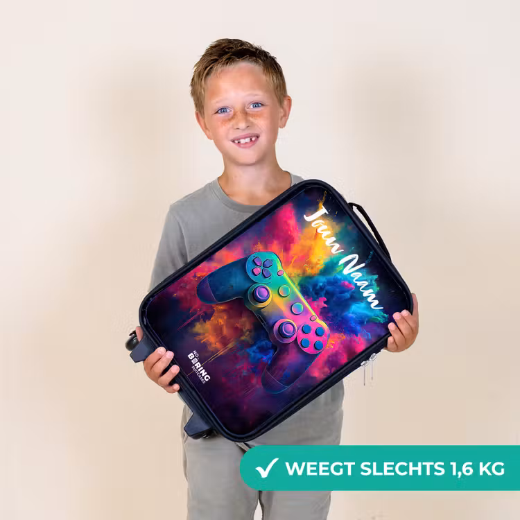 Kinderkoffer met naam - Game - Controller - Kleurrijk - Explosie — 3