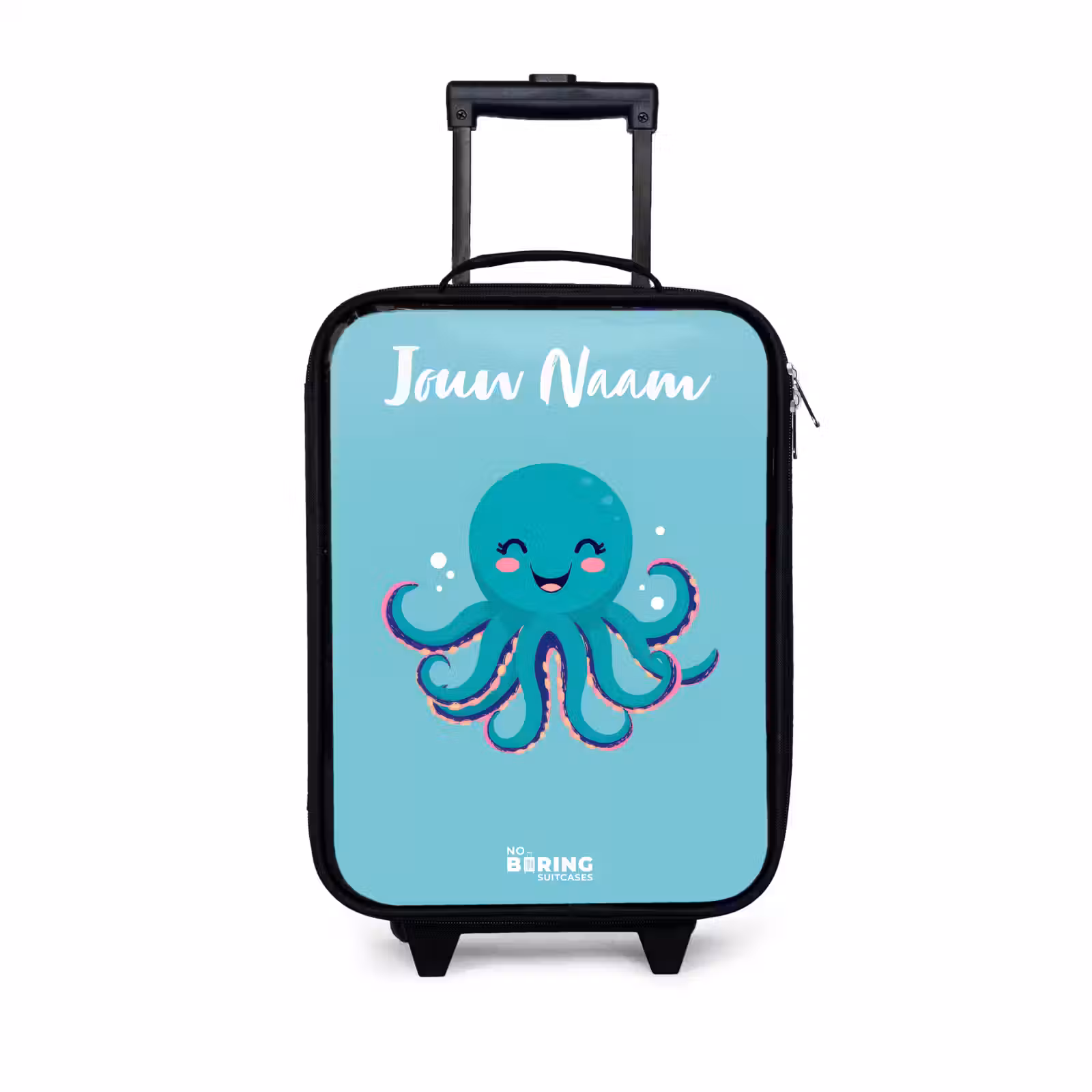 Kinderkoffer met naam - Octopus - Water - Blauw — 1