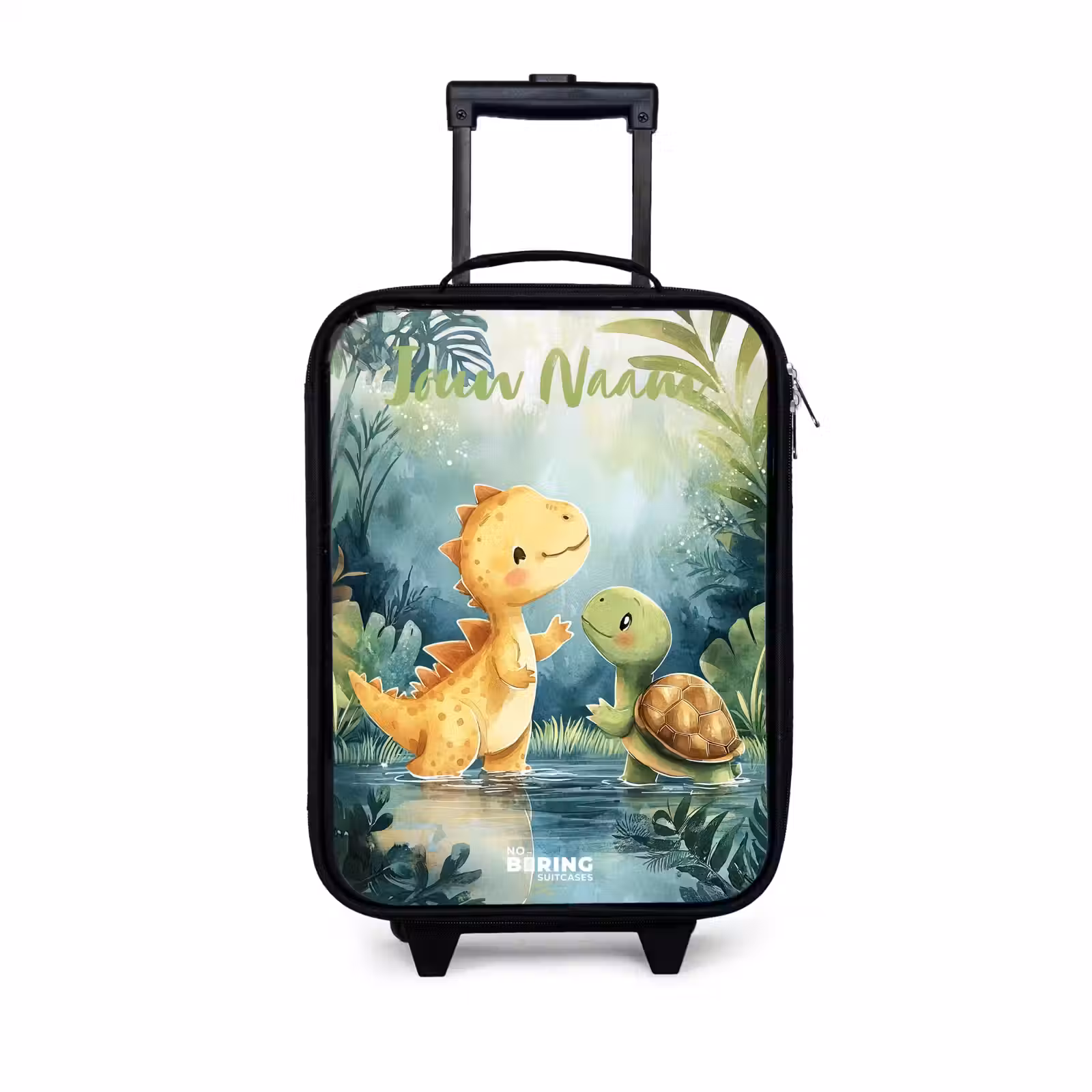 Kinderkoffer met naam - Dino - Schildpad - Jungle — 1