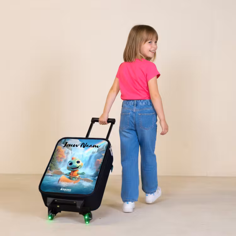 Kinderkoffer met naam - Dino - Natuur - Waterval — 2
