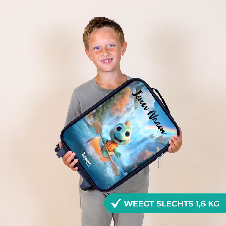 Kinderkoffer met naam - Dino - Natuur - Waterval — 3