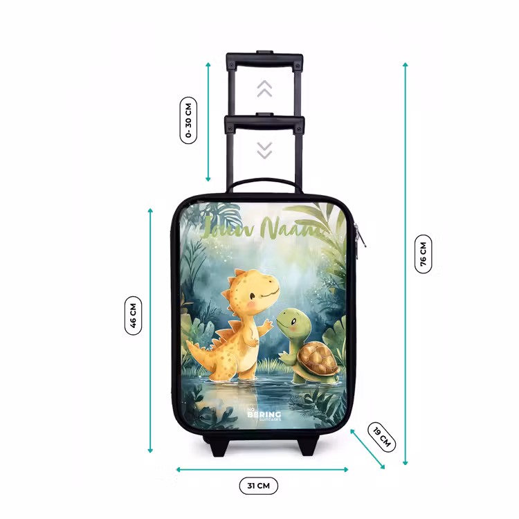 Kinderkoffer met naam - Dino - Schildpad - Jungle — 7